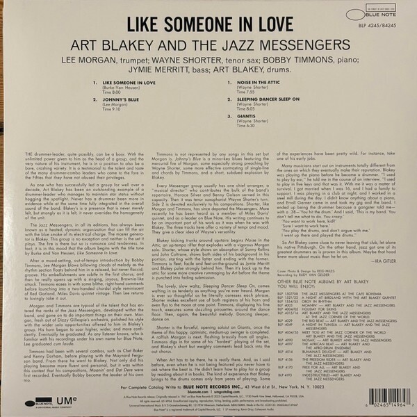Art Blakey And The Jazz Messengers – Like Someone In Love  (Classic Vinyl Series)